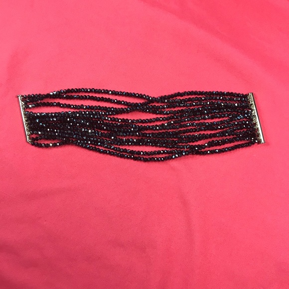 Black Crystal Multi-Strand Bracelet - Picture 5 of 5
